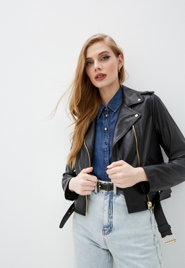 

Куртка кожаная Trussardi Jeans, Черный, Trussardi Jeans TR016EWHKUK0