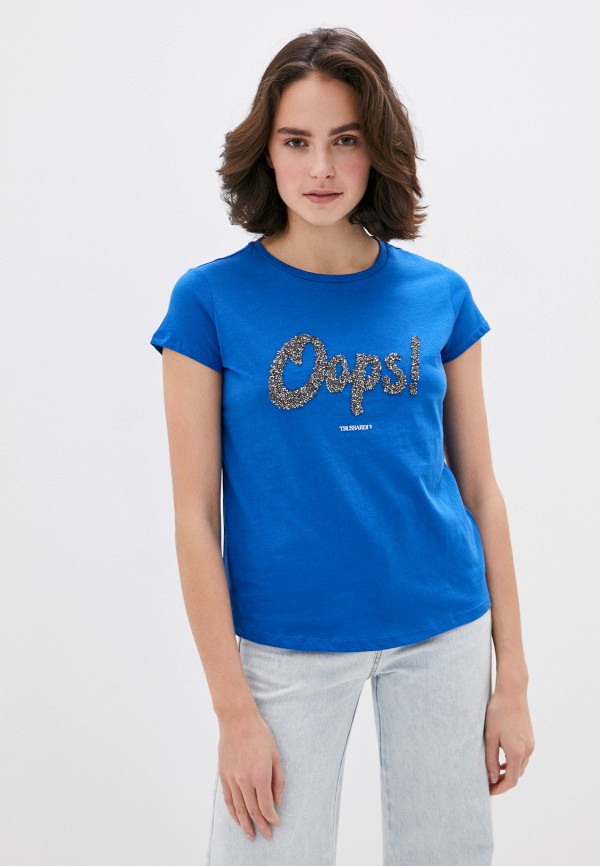 

Футболка Trussardi Jeans, Синий, Trussardi Jeans TR016EWHKVE6
