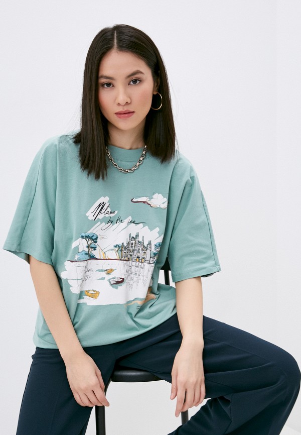 

Футболка Trussardi, Зеленый, Trussardi TR016EWMBVK3