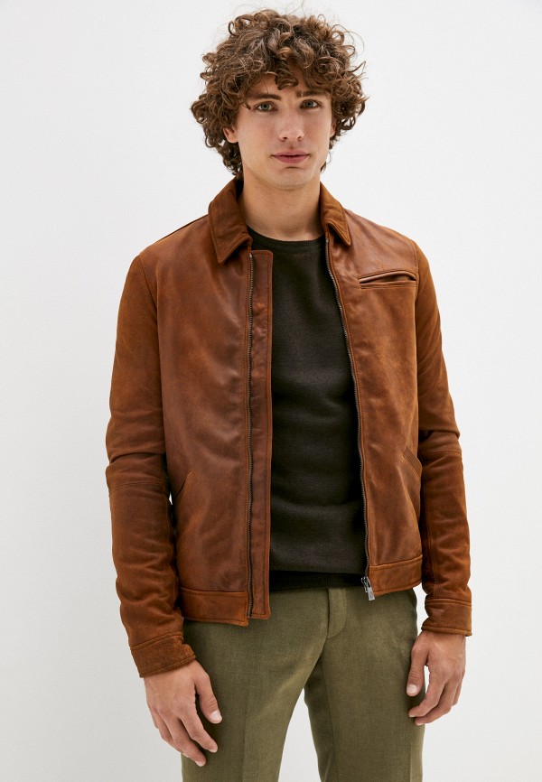 

Куртка кожаная Trussardi Collection, Коричневый, Trussardi Collection TR031EMJVDK9