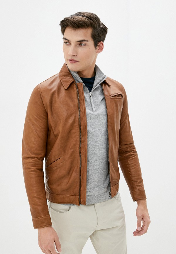 

Куртка кожаная Trussardi Collection, Коричневый, Trussardi Collection TR031EMJVDM0