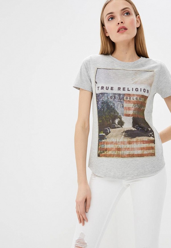

Футболка True Religion, True Religion TR799EWEUVW5, Серый