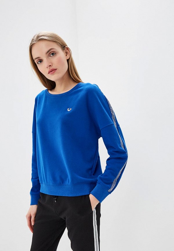 

Свитшот True Religion, True Religion TR799EWEUVX8, Синий