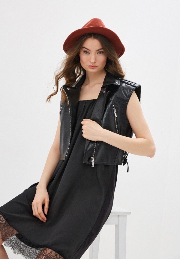 

Жилет кожаный Twinset Milano, Черный