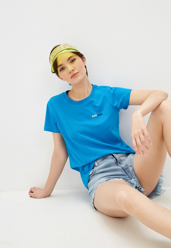 

Футболка Twinset Milano, Бирюзовый, Twinset Milano TW008EWHPOP5
