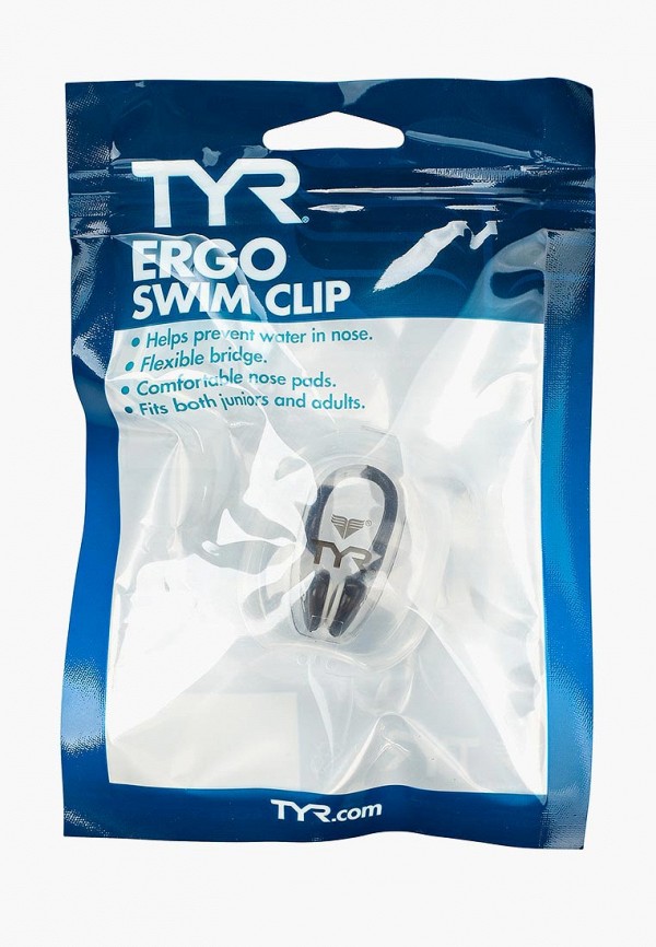 

Зажим для носа TYR, Черный, Ergo Swim Clip
