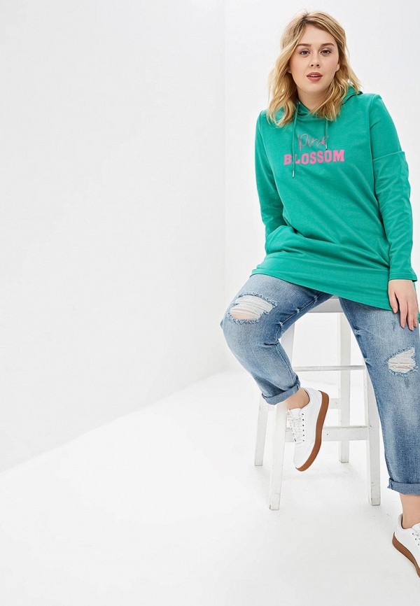 

Худи Ulla Popken; Ulla Popken UL002EWEBWT1, Бирюзовый