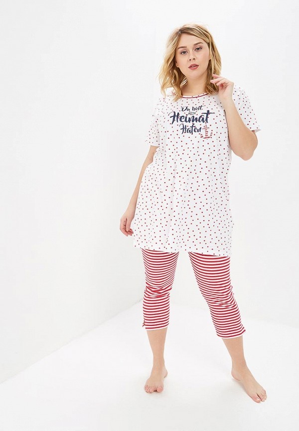 

Пижама Ulla Popken, Ulla Popken UL002EWEBWV3, Белый;розовый