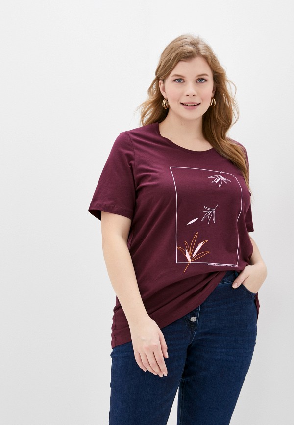

Футболка Ulla Popken, Бордовый, Ulla Popken UL002EWJXZG2