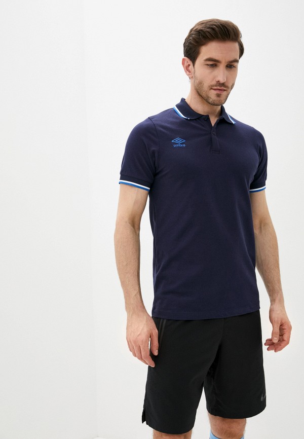 

Поло Umbro, Синий, 2-STRIPE PIQUE POLO