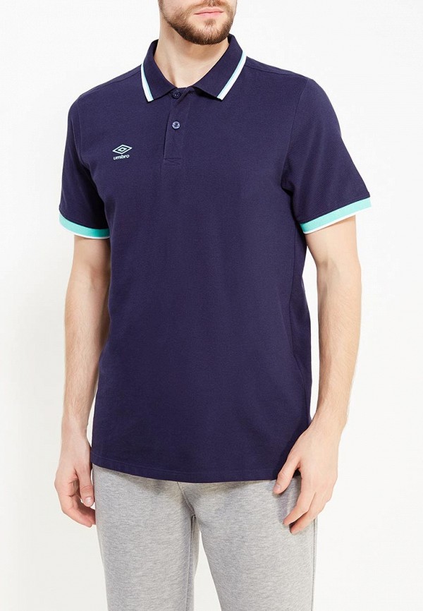 

Поло Umbro, TIPPED PIQUE POLO, Синий