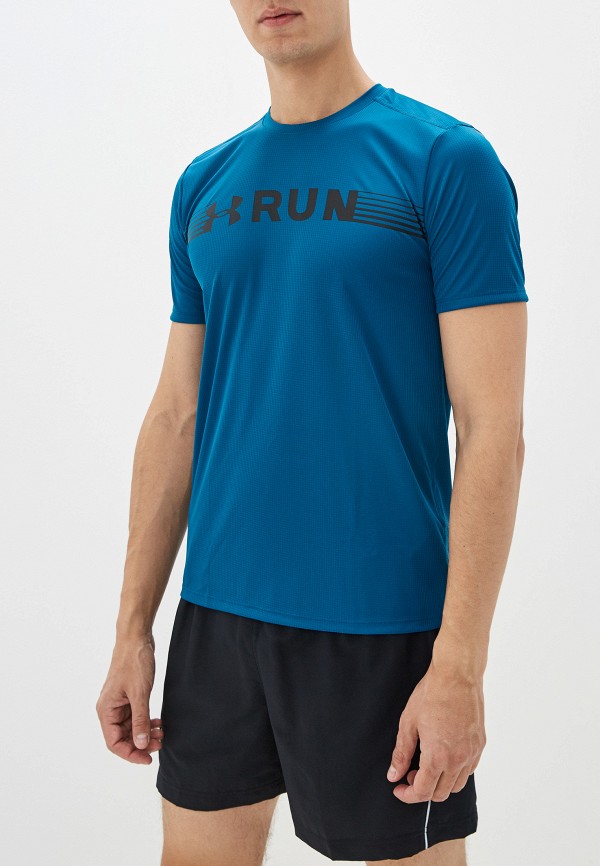 

Футболка спортивная Under Armour, Бирюзовый, UA RUN WARPED SHORTSLEEVE