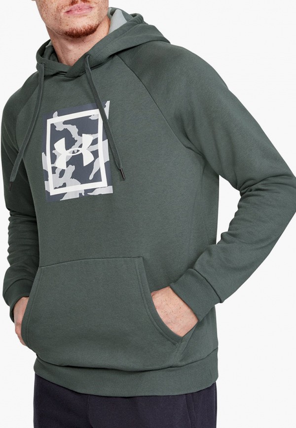 

Худи Under Armour, Серый, RIVAL FLEECE PRINTED HOODIE