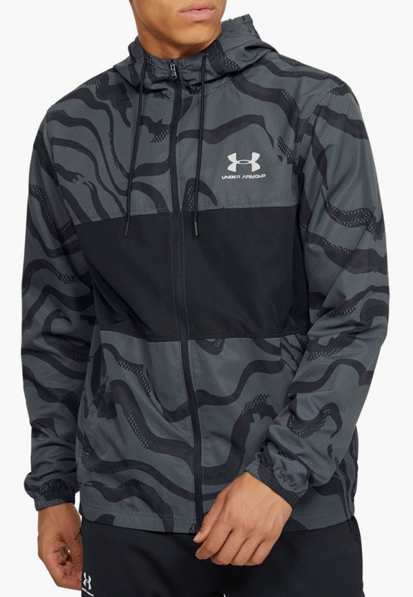 

Ветровка Under Armour, Серый, SPORTSTYLE WIND PRINTED HOODED JACKET
