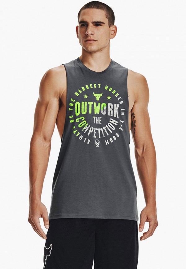 

Майка спортивная Under Armour, Серый, UA Project Rock Outwork Tank