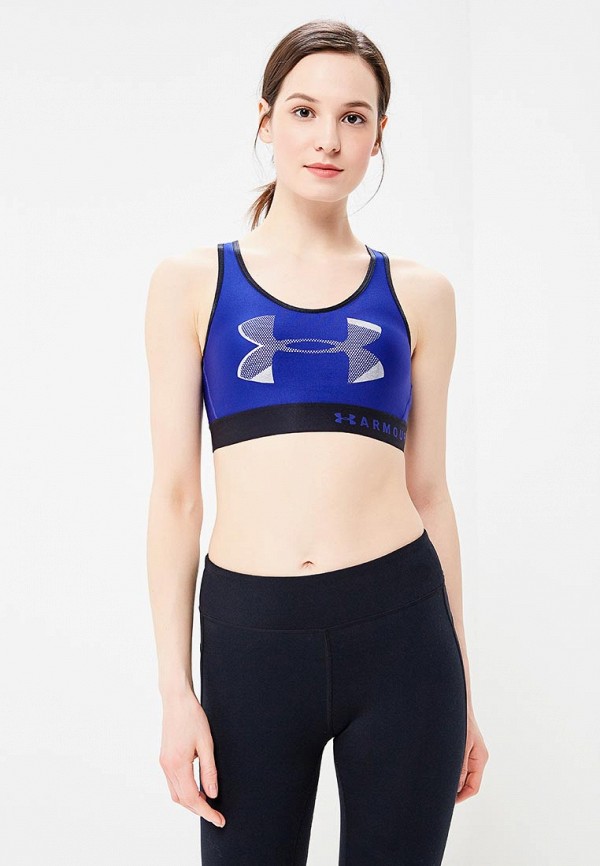 

Топ спортивный Under Armour, Синий, Armour Mid Keyhole Big Logo