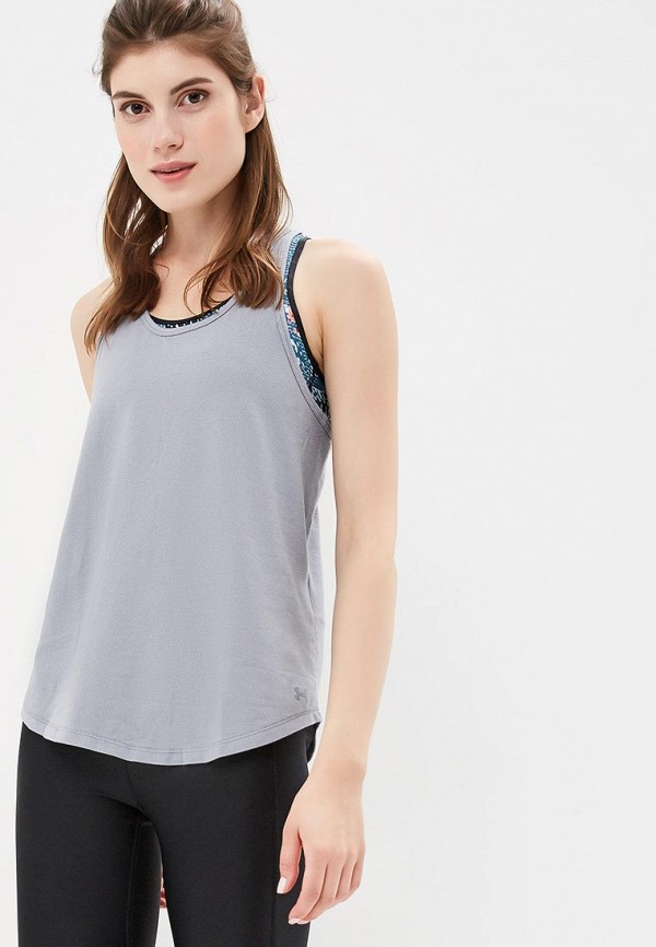 

Майка спортивная Under Armour, Pindot Open Back Tank, Серый