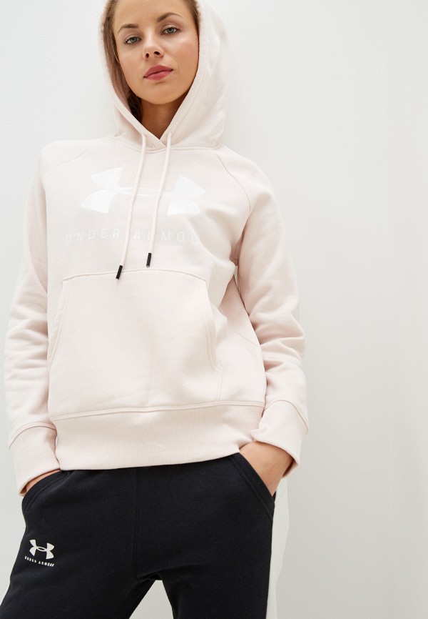 

Худи Under Armour, Розовый, RIVAL FLEECE SPORTSTYLE GRAPHIC HOODIE