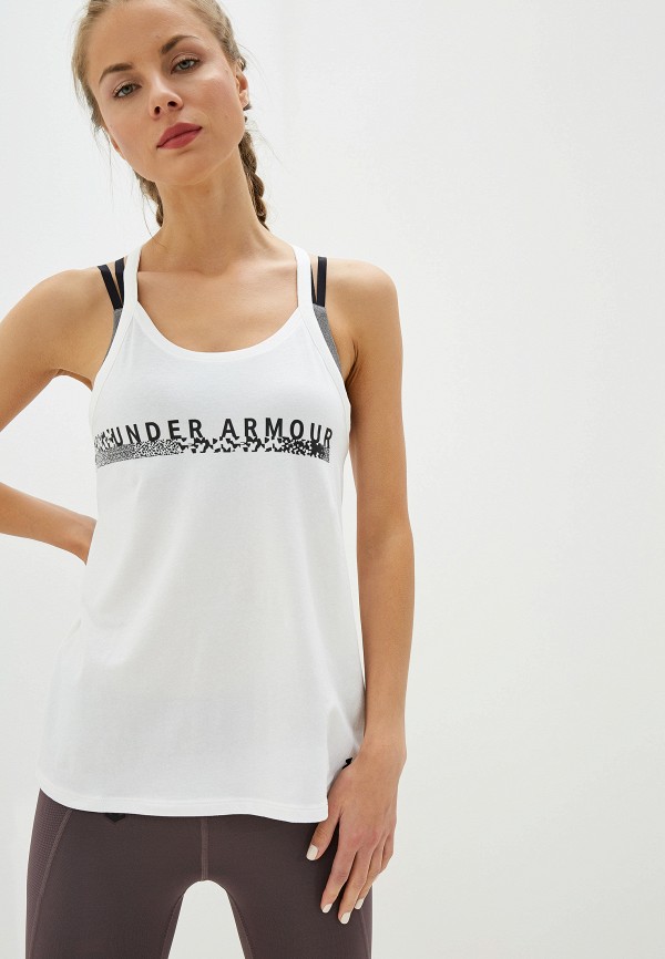 

Майка спортивная Under Armour, Белый, Q2 Metallic Bar Tank