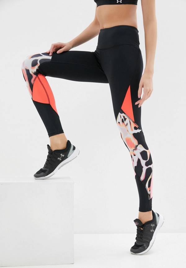 

Тайтсы Under Armour, Черный, UA Rush Print Color Block Leggings
