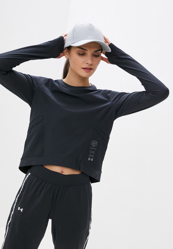 

Лонгслив спортивный Under Armour, Черный, UA Run Anywhere Cropped LS