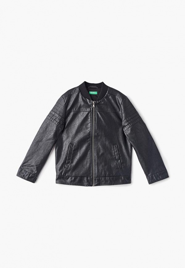 

Куртка кожаная United Colors of Benetton, United Colors of Benetton UN012EBDWYW9, Черный