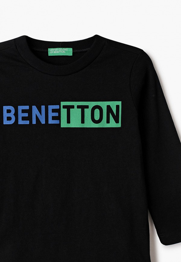 

Лонгслив United Colors of Benetton, Черный, United Colors of Benetton UN012EBHYCQ1