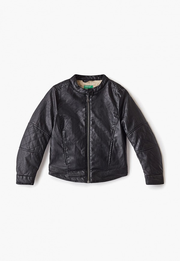

Куртка кожаная United Colors of Benetton, Черный, United Colors of Benetton UN012EGFUNA0