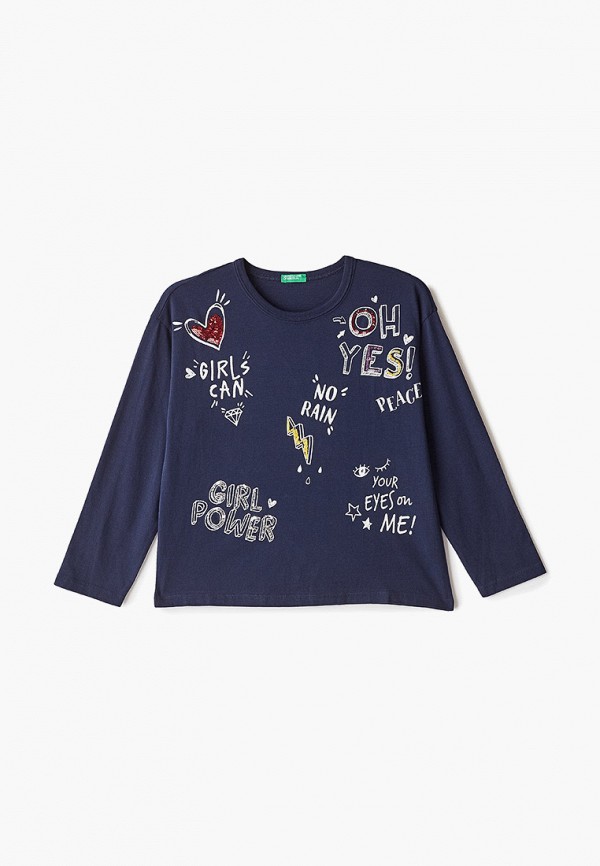 

Лонгслив United Colors of Benetton, Синий, United Colors of Benetton UN012EGFUNB1