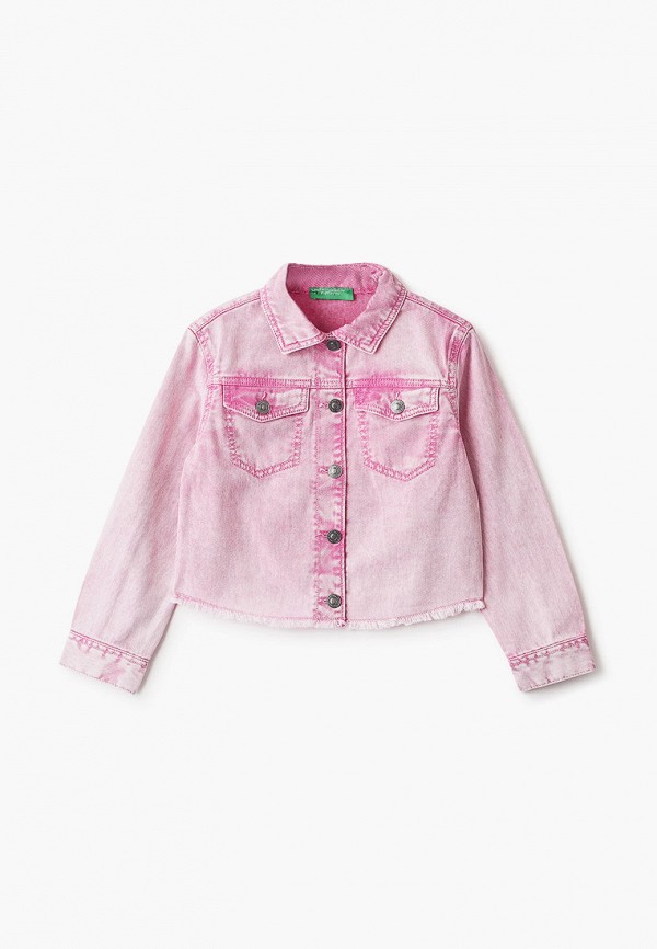 

Куртка джинсовая United Colors of Benetton, Розовый, United Colors of Benetton UN012EGHYDA9