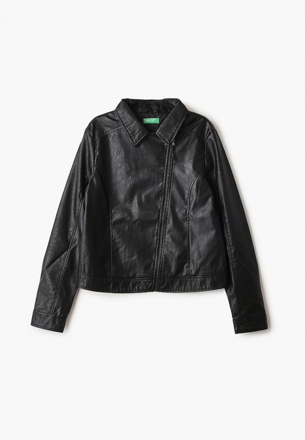 

Куртка кожаная United Colors of Benetton, Черный, United Colors of Benetton UN012EGHYDB7