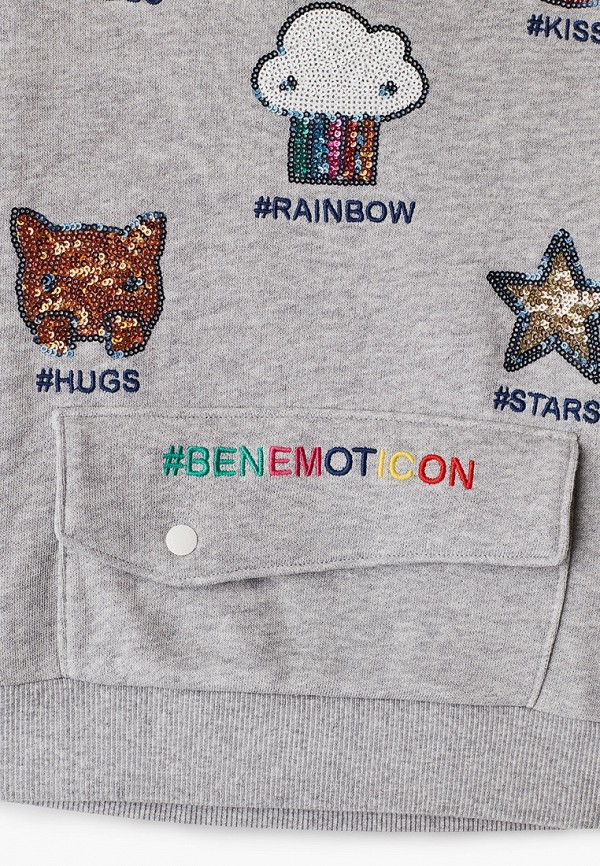 

Худи United Colors of Benetton, Серый, United Colors of Benetton UN012EGJZMC6