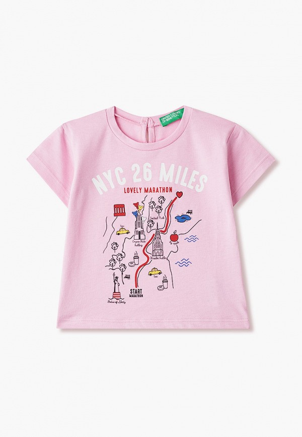 

Футболка United Colors of Benetton, Розовый, United Colors of Benetton UN012EGMHJT4