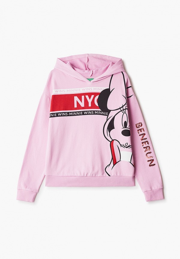 

Худи United Colors of Benetton, Розовый, United Colors of Benetton UN012EGMHKB4