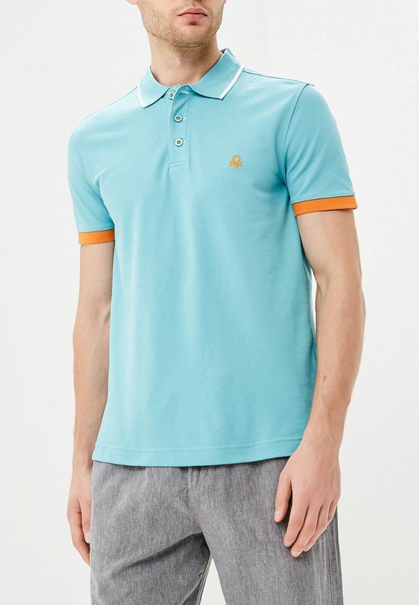 

Поло United Colors of Benetton, Бирюзовый, United Colors of Benetton UN012EMACEV2