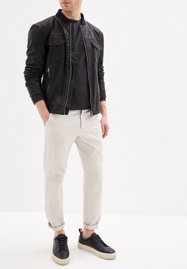 

Куртка кожаная United Colors of Benetton, Черный, United Colors of Benetton UN012EMFUVV8