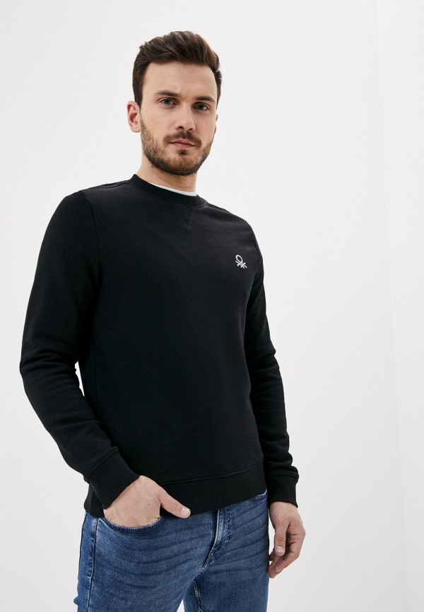 

Свитшот United Colors of Benetton, Черный, United Colors of Benetton UN012EMHXAO1