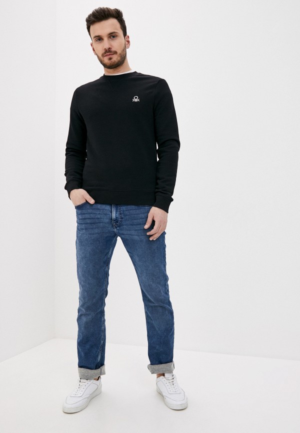 

Свитшот United Colors of Benetton, Черный, United Colors of Benetton UN012EMHXAO1