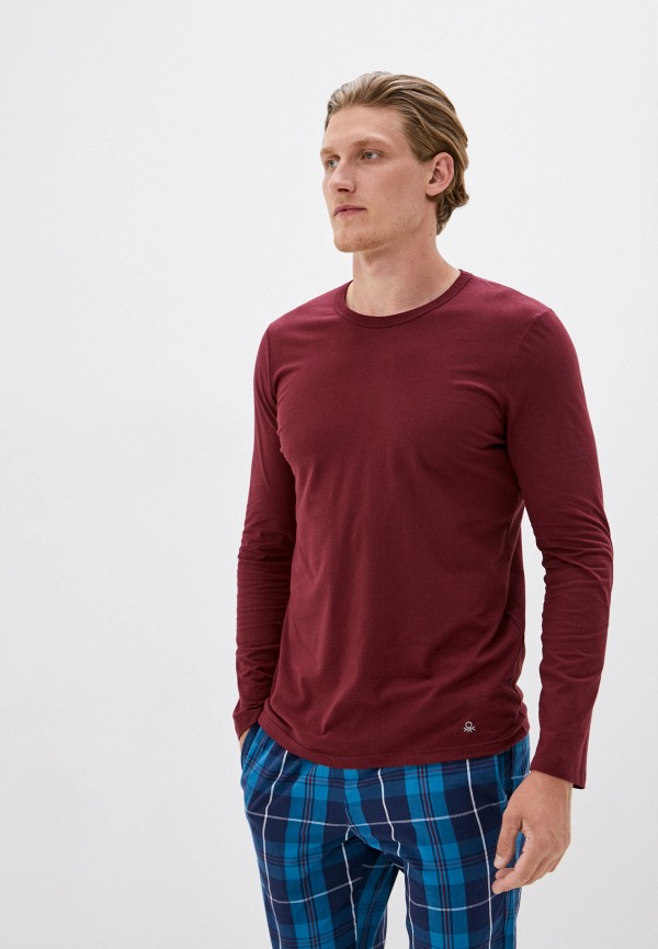 

Лонгслив United Colors of Benetton, Бордовый, United Colors of Benetton UN012EMJZJD3