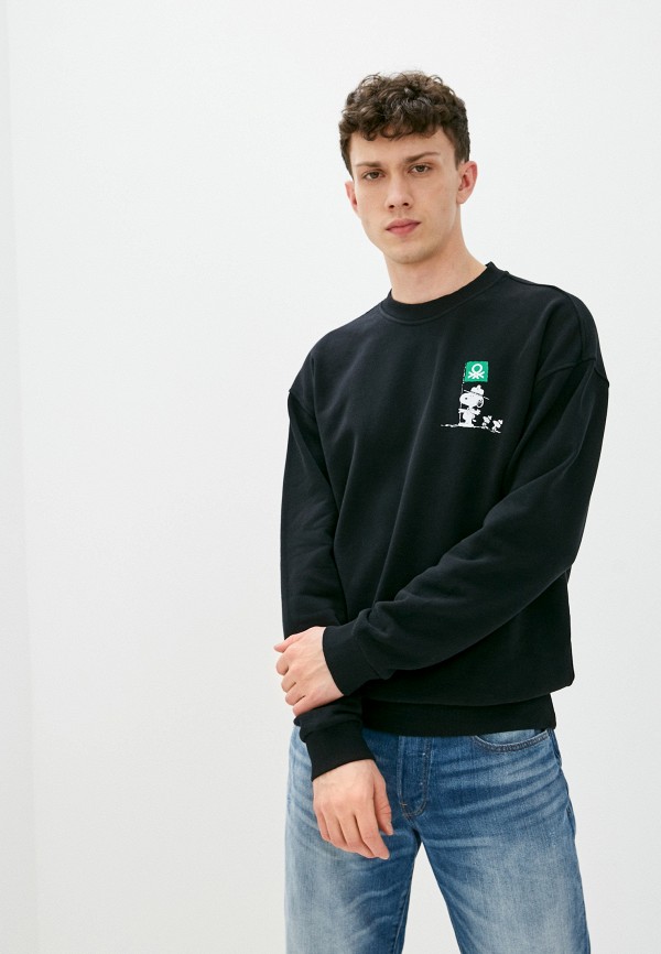 

Свитшот United Colors of Benetton, Черный, United Colors of Benetton UN012EMMHEY4