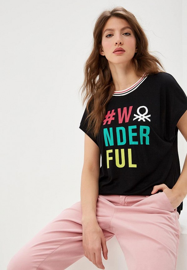 

Футболка United Colors of Benetton, Черный, United Colors of Benetton UN012EWDXMY4