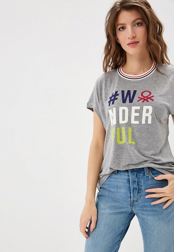 

Футболка United Colors of Benetton, United Colors of Benetton UN012EWDXMY5, Серый