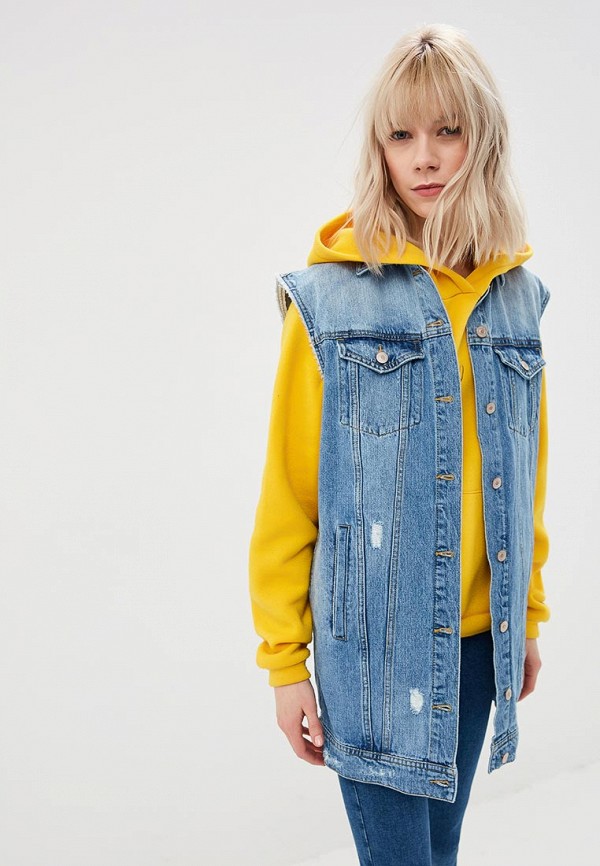 

Жилет джинсовый United Colors of Benetton; United Colors of Benetton UN012EWDXNE8, Синий