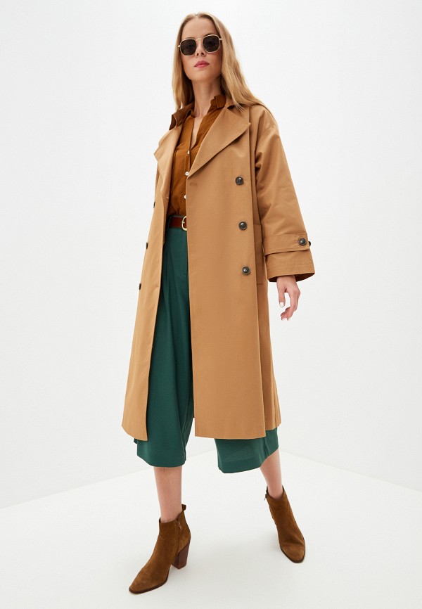 

Плащ United Colors of Benetton, Коричневый, United Colors of Benetton UN012EWFUYP8