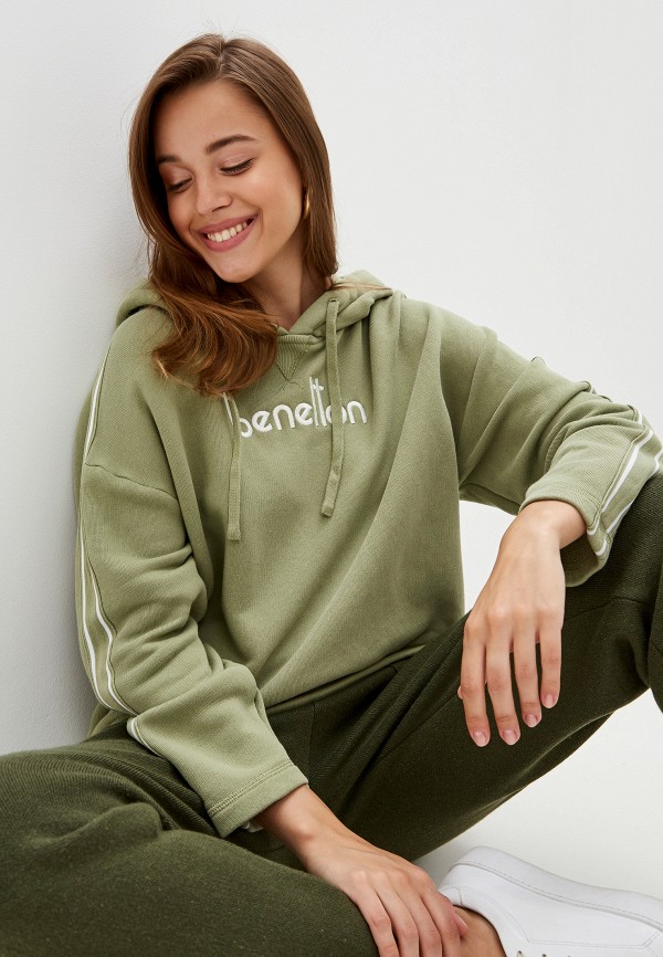 

Худи United Colors of Benetton, Хаки, United Colors of Benetton UN012EWFUZK0