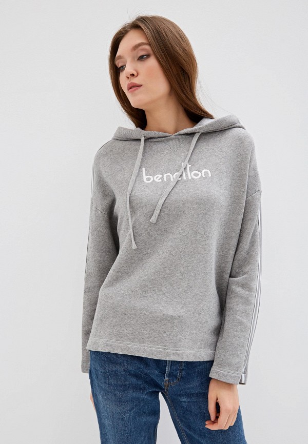 

Худи United Colors of Benetton, Серый, United Colors of Benetton UN012EWFUZU1