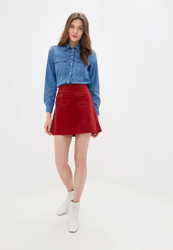 

Юбка United Colors of Benetton, Бордовый, United Colors of Benetton UN012EWFVAU6