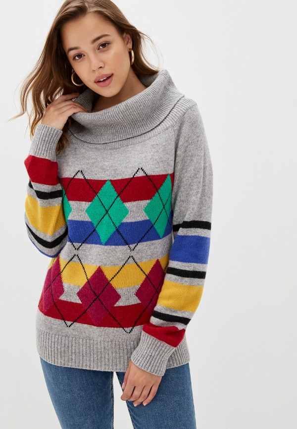 

Свитер United Colors of Benetton, Серый, United Colors of Benetton UN012EWFVBG5