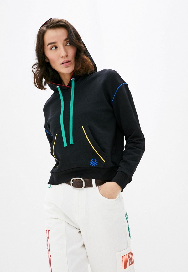 

Худи United Colors of Benetton, Черный, United Colors of Benetton UN012EWHXVA0