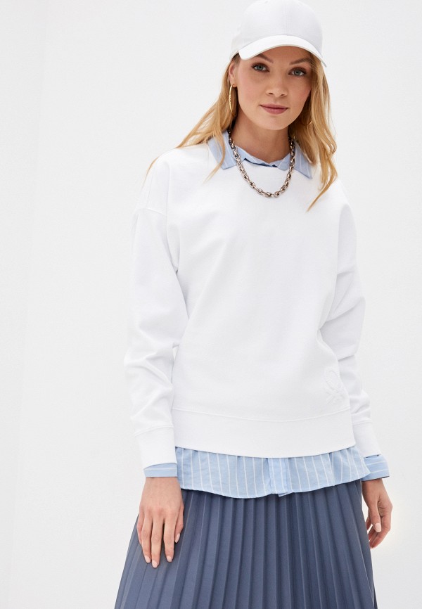 

Свитшот United Colors of Benetton, Белый, United Colors of Benetton UN012EWMHGH0